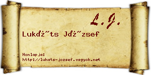 Lukáts József névjegykártya