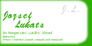 jozsef lukats business card